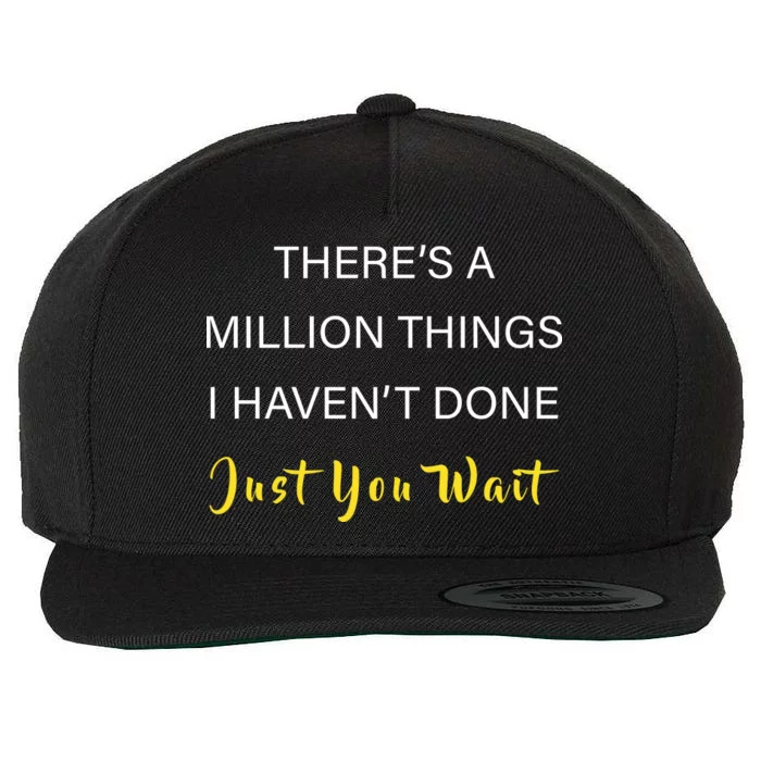 Million Things I Haven't Done You Just Wait Wool Snapback Cap