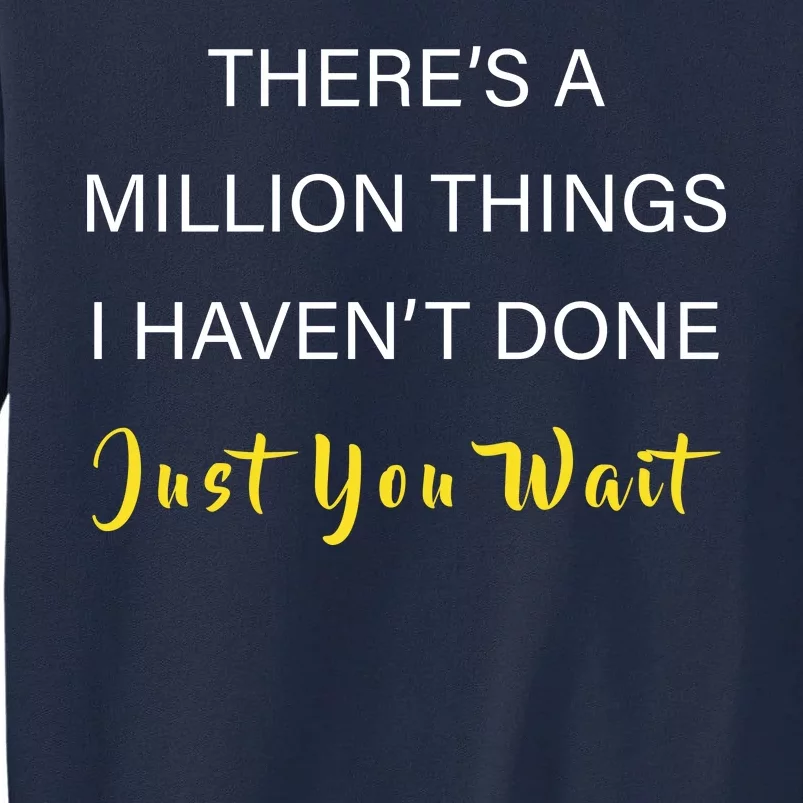 Million Things I Haven't Done You Just Wait Tall Sweatshirt