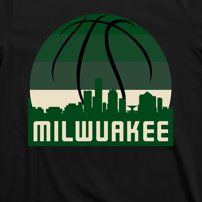 Milwaukee Basketball City Skyline T-Shirt