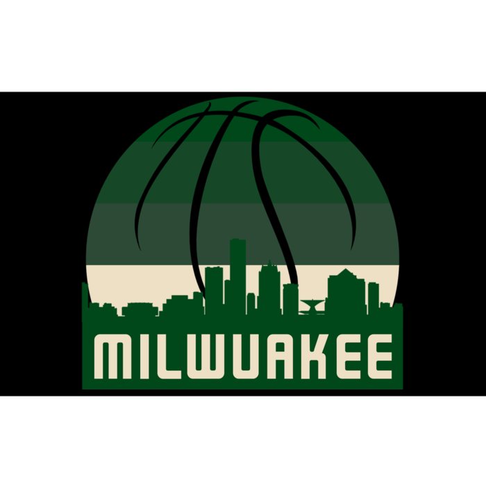 Milwaukee Basketball City Skyline Bumper Sticker