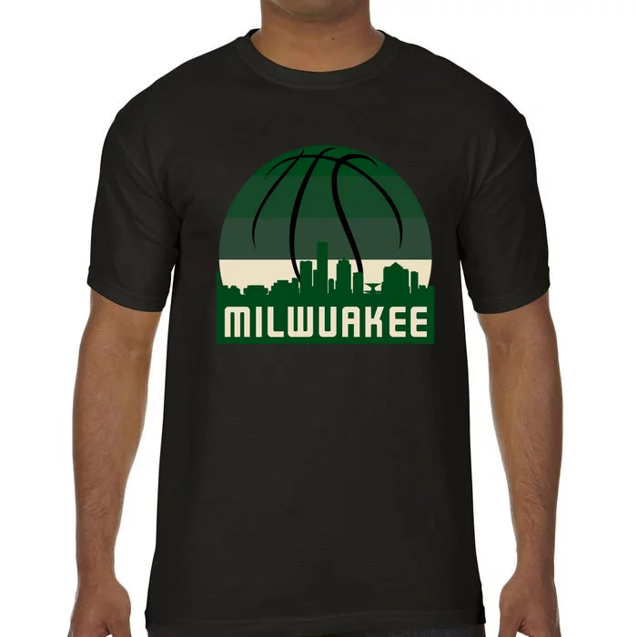 Milwaukee Basketball City Skyline Comfort Colors T-Shirt