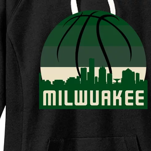 Milwaukee Basketball City Skyline Women's Fleece Hoodie