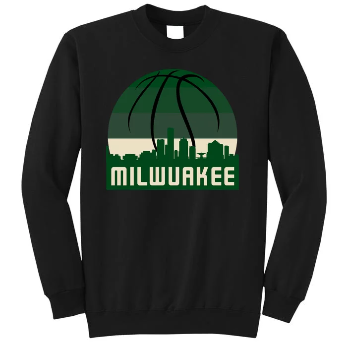 Milwaukee Basketball City Skyline Tall Sweatshirt