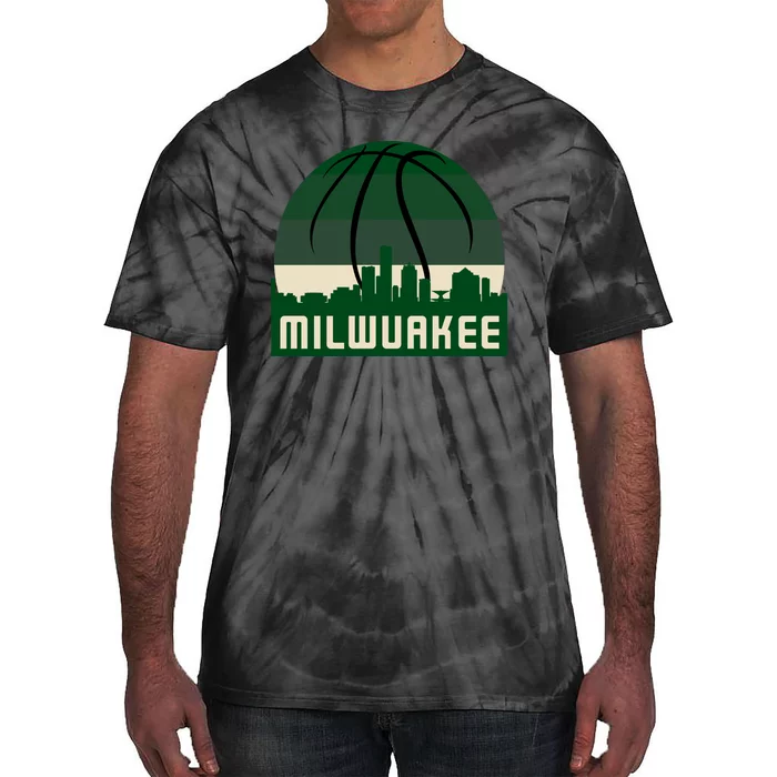 Milwaukee Basketball City Skyline Tie-Dye T-Shirt