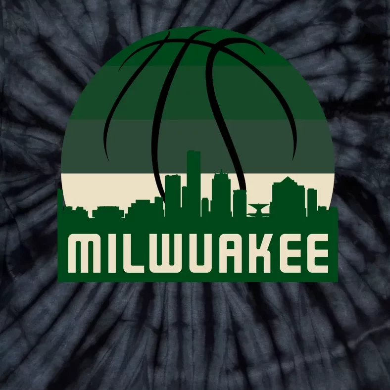 Milwaukee Basketball City Skyline Tie-Dye T-Shirt