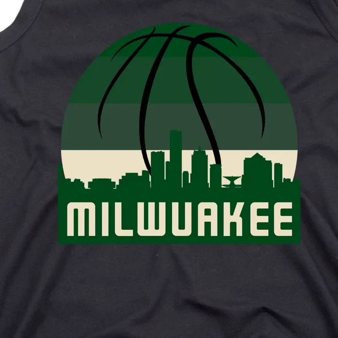 Milwaukee Basketball City Skyline Tank Top