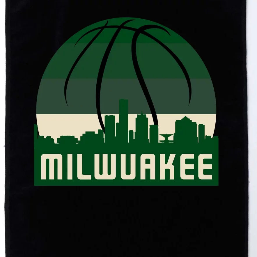 Milwaukee Basketball City Skyline Platinum Collection Golf Towel