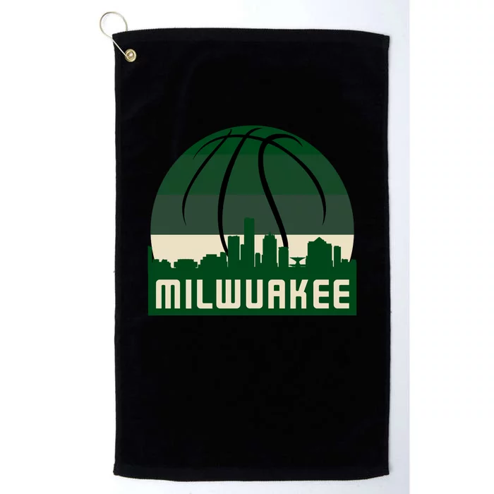 Milwaukee Basketball City Skyline Platinum Collection Golf Towel