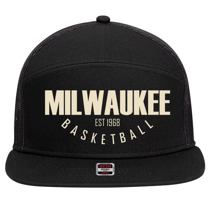 Milwaukee Basketball Classic EST 1968 7 Panel Mesh Trucker Snapback Hat