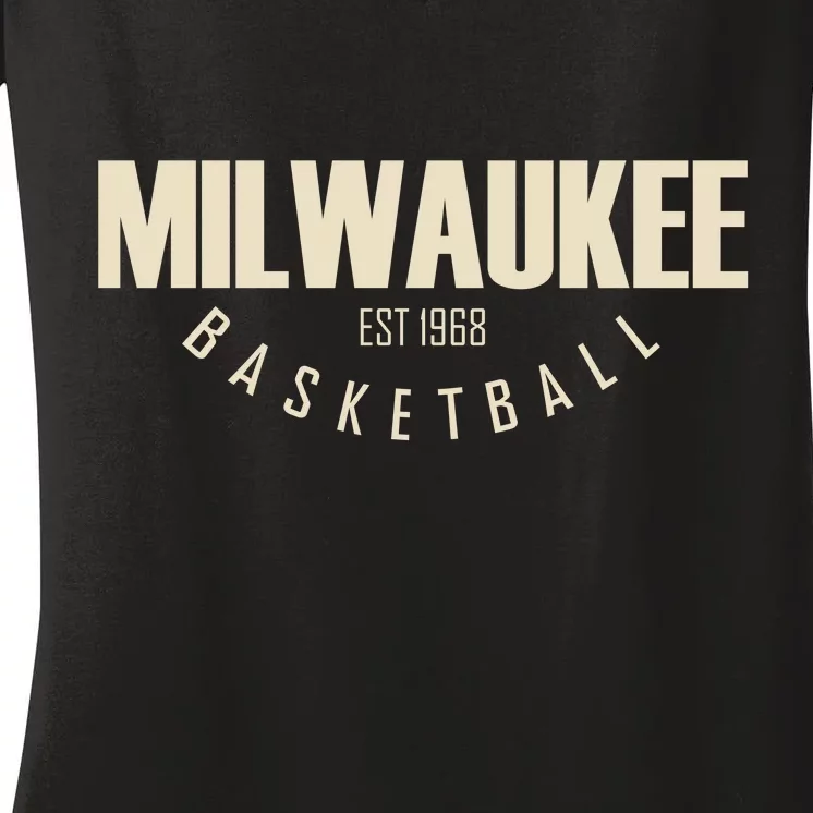 Milwaukee Basketball Classic EST 1968 Women's V-Neck T-Shirt