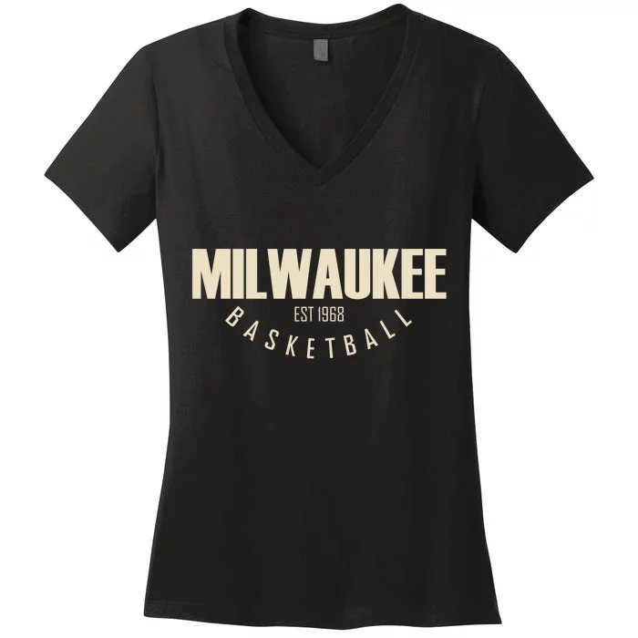 Milwaukee Basketball Classic EST 1968 Women's V-Neck T-Shirt