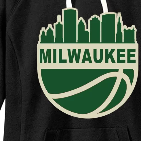 Milwaukee Basketball Wisconsin Cityscape Women's Fleece Hoodie