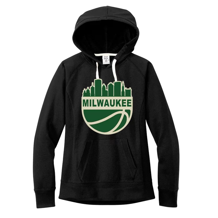 Milwaukee Basketball Wisconsin Cityscape Women's Fleece Hoodie