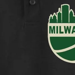 Milwaukee Basketball Wisconsin Cityscape Dry Zone Grid Performance Polo