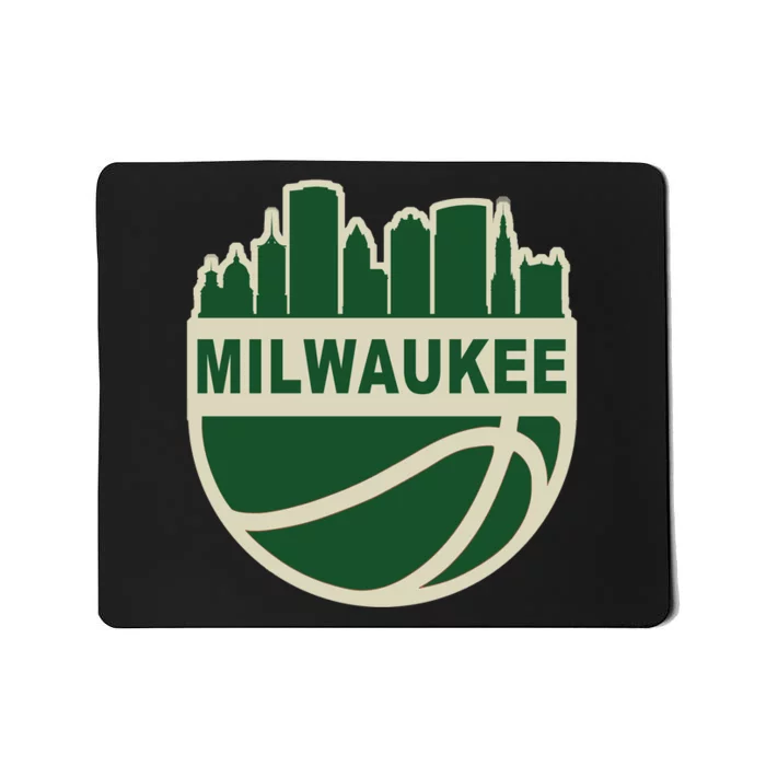 Milwaukee Basketball Wisconsin Cityscape Mousepad