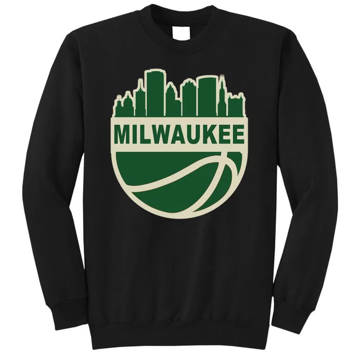 Milwaukee Basketball Wisconsin Cityscape Tall Sweatshirt