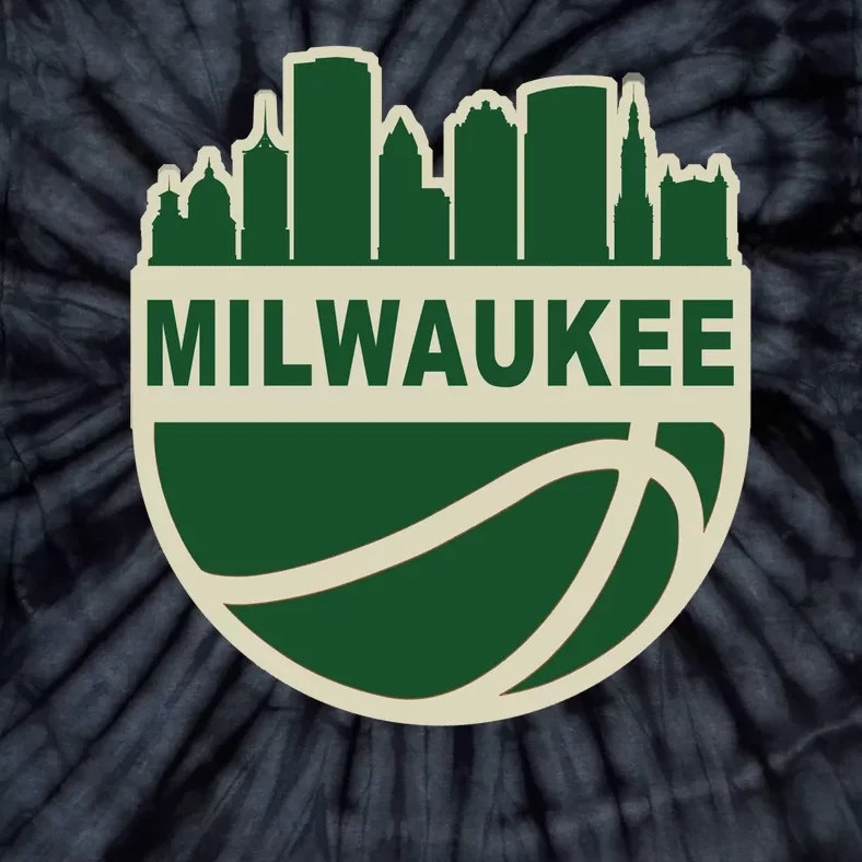 Milwaukee Basketball Wisconsin Cityscape Tie-Dye T-Shirt