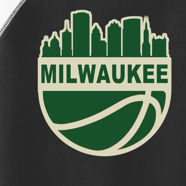 Milwaukee Basketball Wisconsin Cityscape Toddler Fine Jersey T-Shirt