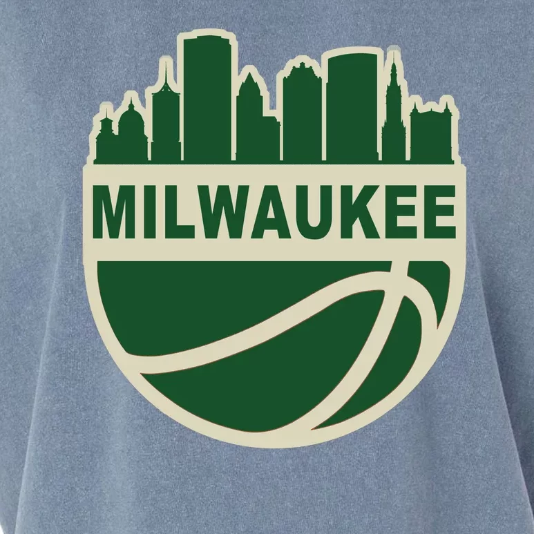 Milwaukee Basketball Wisconsin Cityscape Garment-Dyed Women's Muscle Tee