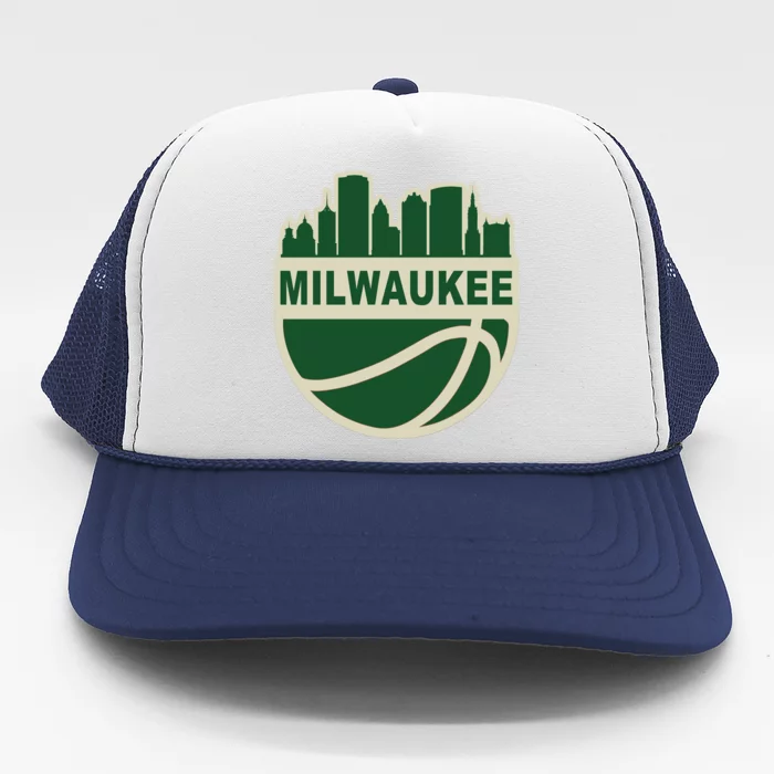 Milwaukee Basketball Wisconsin Cityscape Trucker Hat