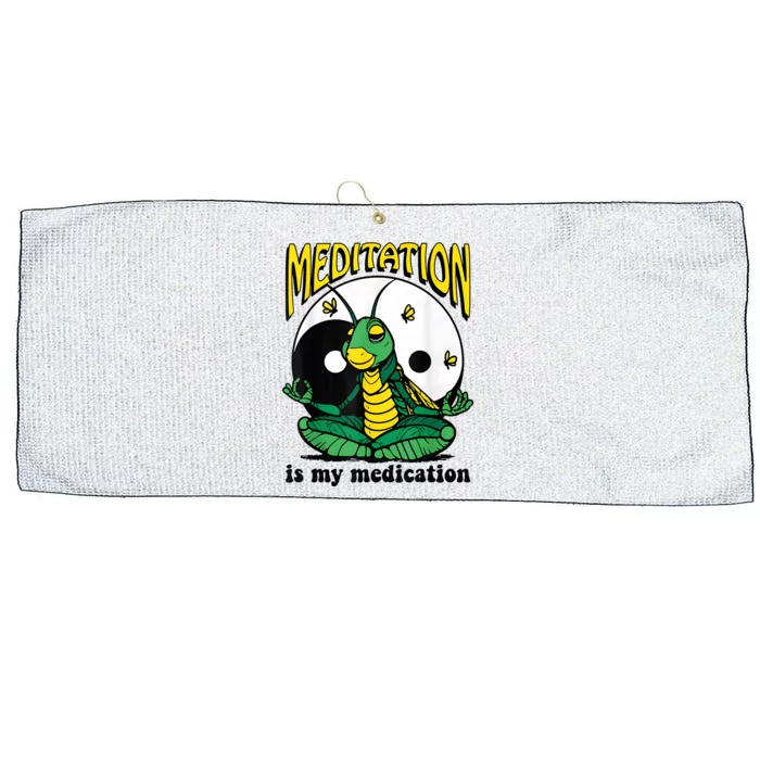 Meditation Is My Medication Yoga Large Microfiber Waffle Golf Towel