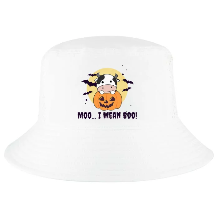 M.oo I Mean Boo Cute Kawaii Halloween Cow Ghost Cool Comfort Performance Bucket Hat