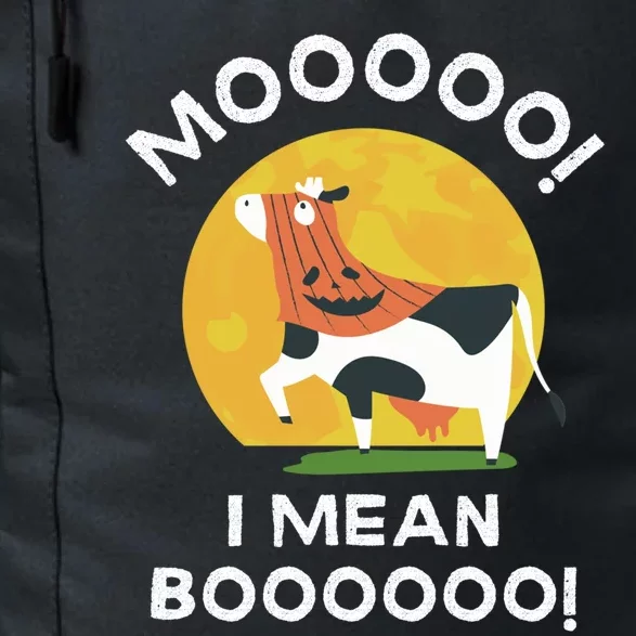 Moo I Mean Boo Cow Ghost Gift Funny Ghost Cow Costume For Gift Daily Commute Backpack