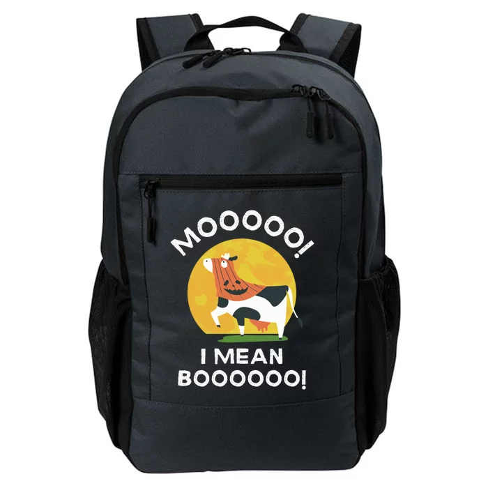 Moo I Mean Boo Cow Ghost Gift Funny Ghost Cow Costume For Gift Daily Commute Backpack