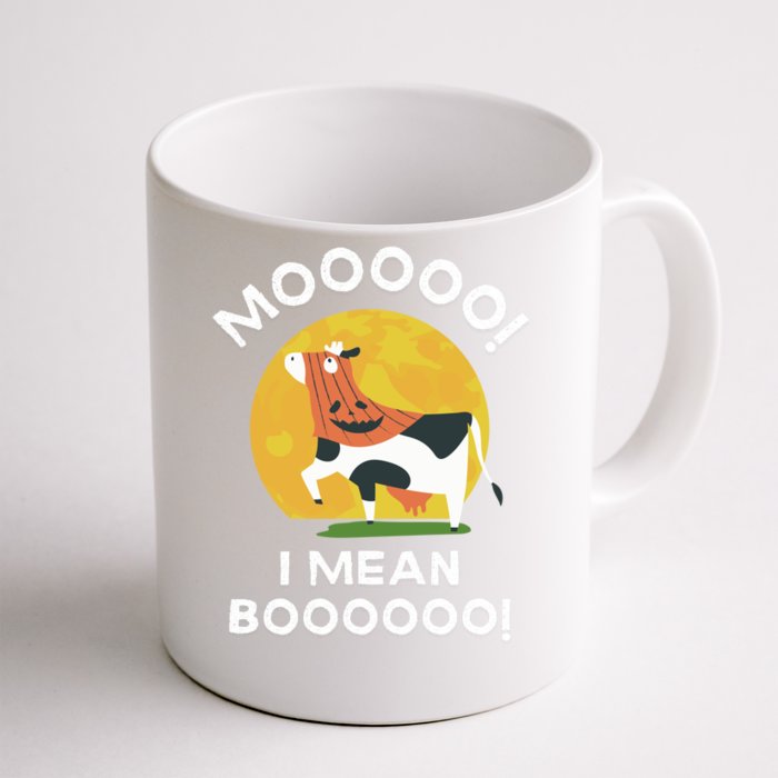 Moo I Mean Boo Cow Ghost Gift Funny Ghost Cow Costume For Gift Front & Back Coffee Mug