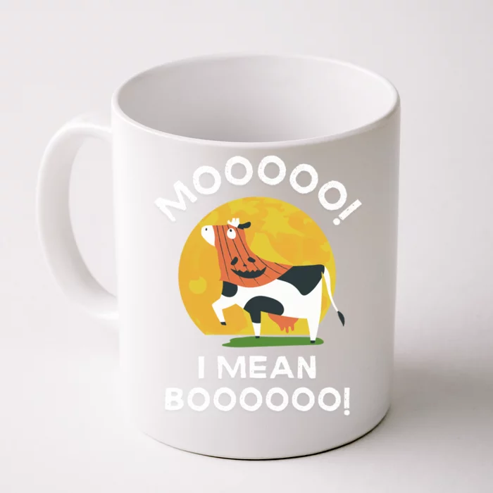 Moo I Mean Boo Cow Ghost Gift Funny Ghost Cow Costume For Gift Front & Back Coffee Mug