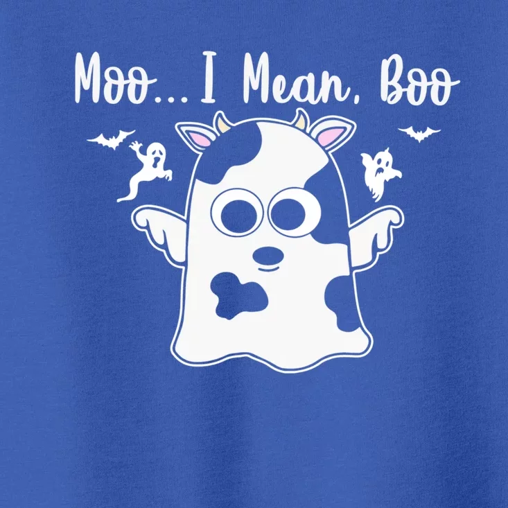 Moo I Mean Boo Funny Cow Halloween Gift Toddler T-Shirt