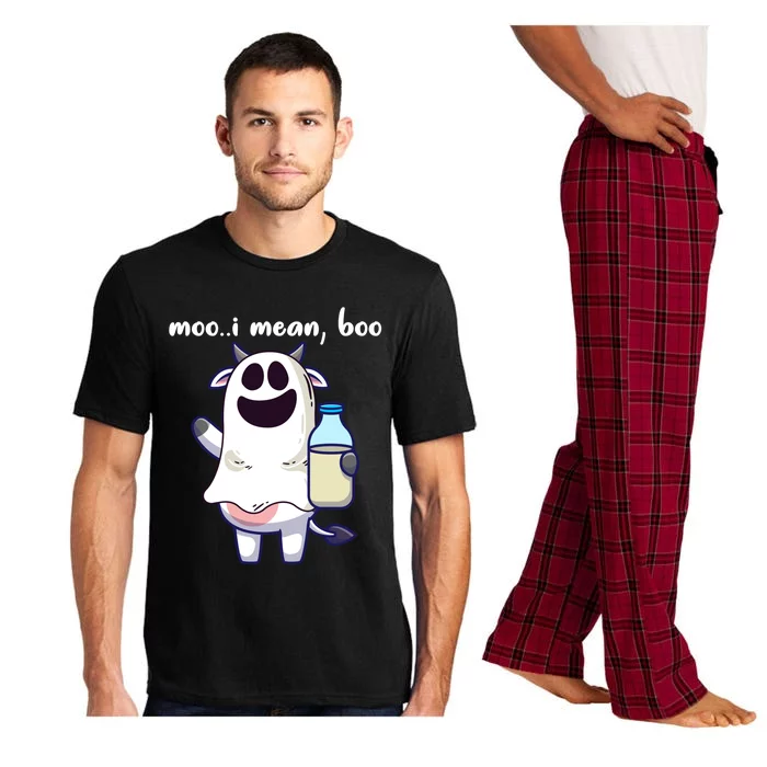 Moo I Mean Boo Funny Halloween Gift Pajama Set