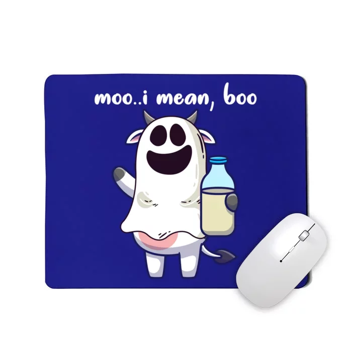 Moo I Mean Boo Funny Halloween Gift Mousepad