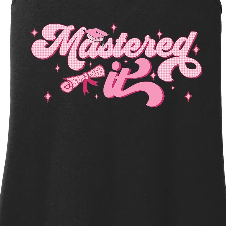 Mastered It M.A.S.T.E.R.S Degree Graduate Mba Graduation Ladies Essential Tank