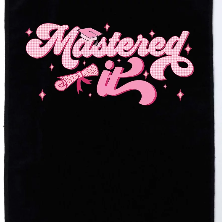 Mastered It M.A.S.T.E.R.S Degree Graduate Mba Graduation Platinum Collection Golf Towel