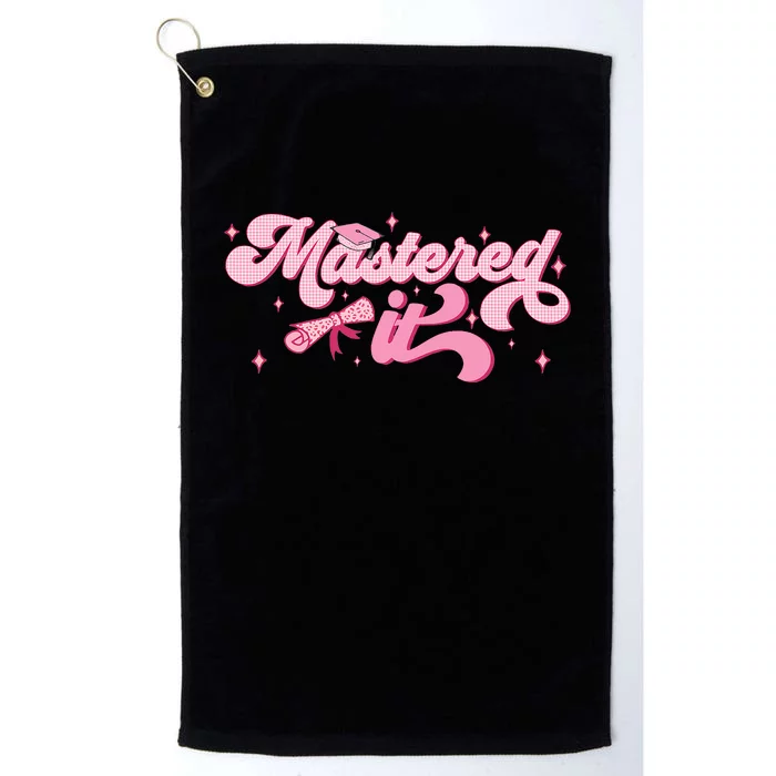 Mastered It M.A.S.T.E.R.S Degree Graduate Mba Graduation Platinum Collection Golf Towel