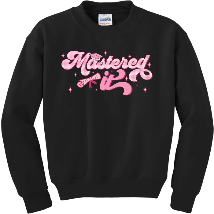 Mastered It M.A.S.T.E.R.S Degree Graduate Mba Graduation Kids Sweatshirt