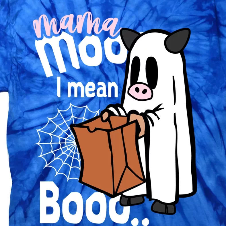 Moo I Mean Boo Funny Mom Son Daughter Mommy And Me Halloween Gift Tie-Dye T-Shirt