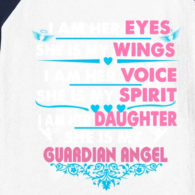 Mom Is My Spirit I Am Her Daughter She Is My Guardian Angel Gift Baseball Sleeve Shirt