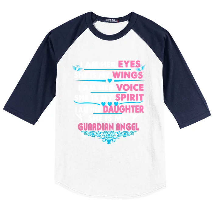 Mom Is My Spirit I Am Her Daughter She Is My Guardian Angel Gift Baseball Sleeve Shirt