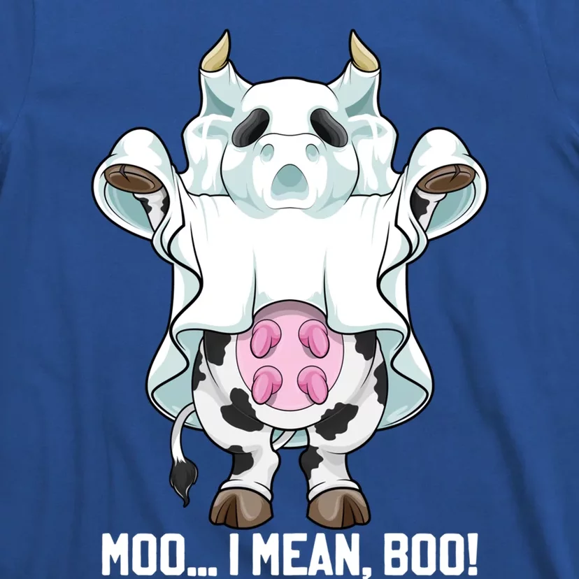 Moo I Mean Boo Ghost Cow Funny Halloween Costume Boys Cool Gift T-Shirt