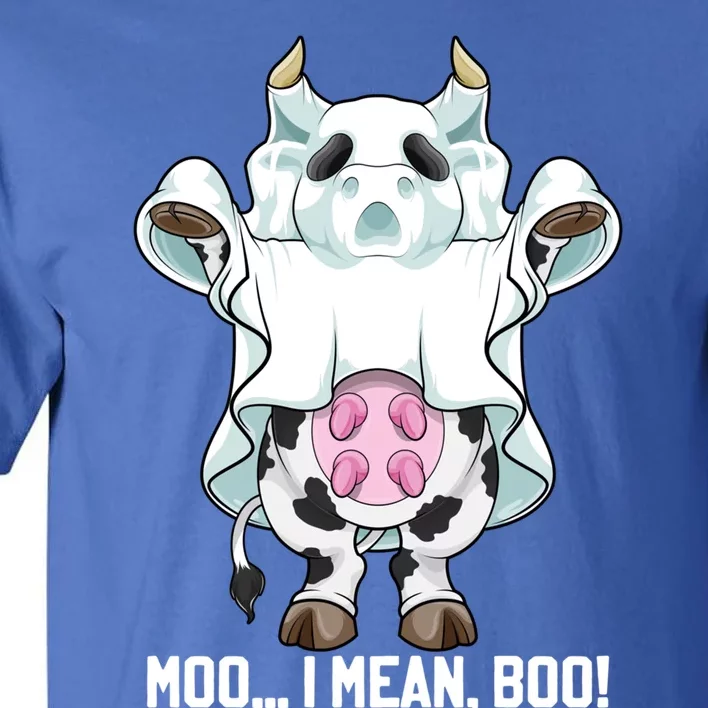 Moo I Mean Boo Ghost Cow Funny Halloween Costume Boys Cool Gift Tall T-Shirt