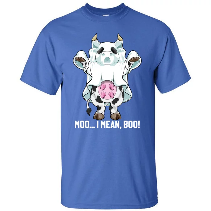 Moo I Mean Boo Ghost Cow Funny Halloween Costume Boys Cool Gift Tall T-Shirt