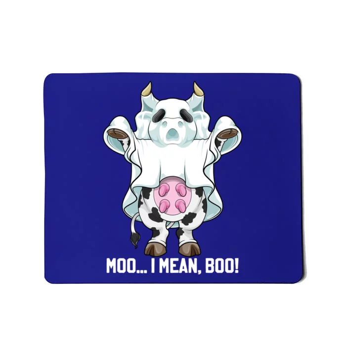 Moo I Mean Boo Ghost Cow Funny Halloween Costume Boys Cool Gift Mousepad