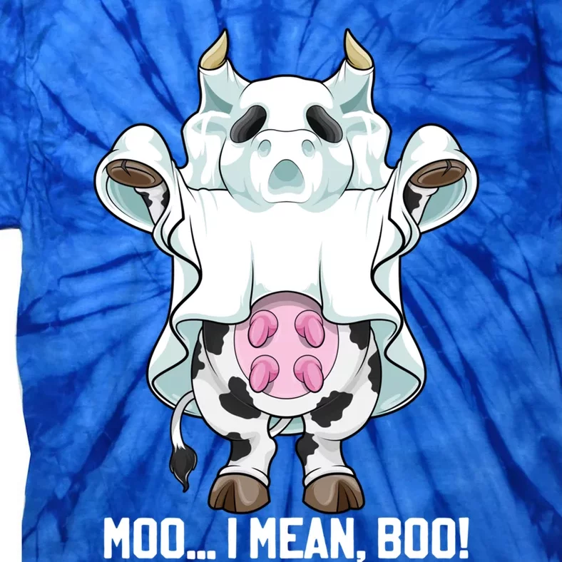 Moo I Mean Boo Ghost Cow Funny Halloween Costume Boys Cool Gift Tie-Dye T-Shirt