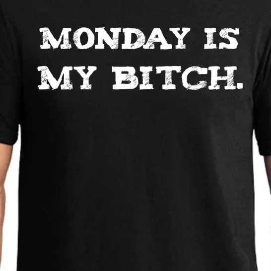 Monday Is My Bitch Funny Workout Inspiration Hustle Hard Gift Pajama Set