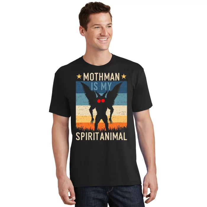 Mothman Is My Spirit Animal! Retro Mothman Quote Cryptid T-Shirt