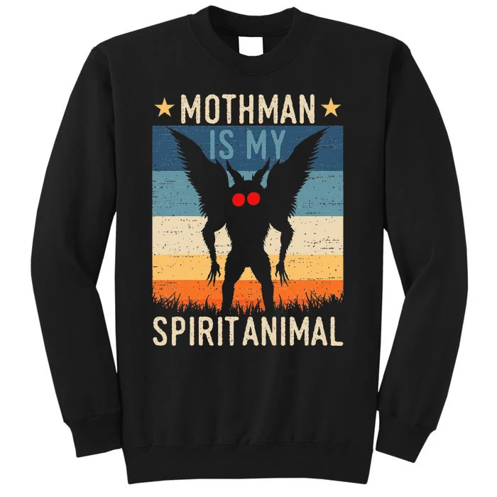 Mothman Is My Spirit Animal! Retro Mothman Quote Cryptid Tall Sweatshirt