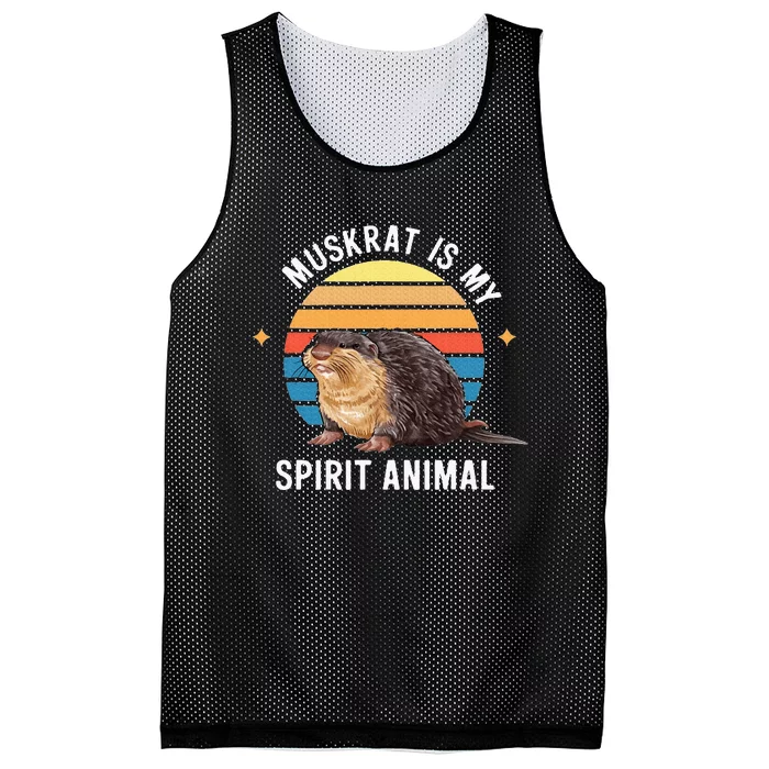 Muskrat Is My Spirit Animal Mesh Reversible Basketball Jersey Tank