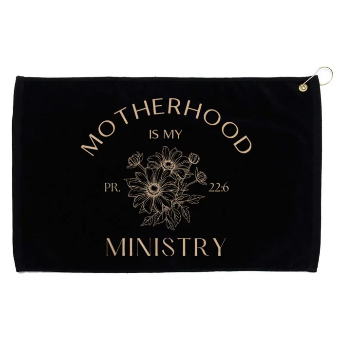 Motherhood Is My Ministry Homeschool Mom Christian Mom Grommeted Golf Towel